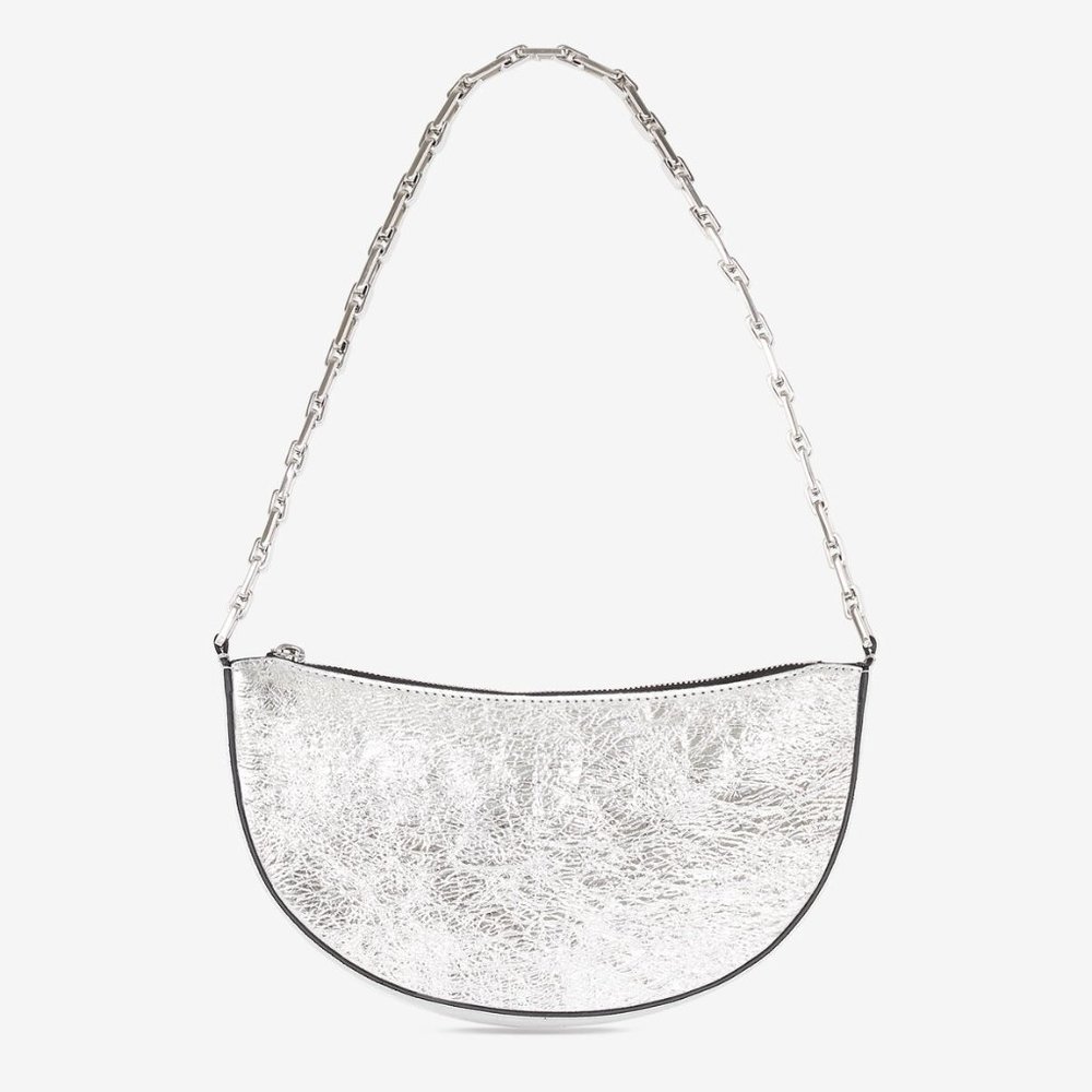 NWT IRO Paris - Arc Clutch Calfskin Leather Bag - Silver